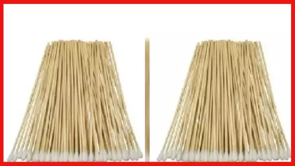 Cotton Swab Swab Applicator Q-tip 100 Pieces 6" Wood Handle Great for Dog Ears!