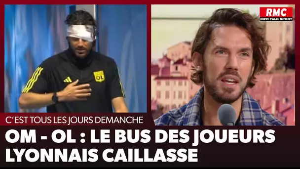 OM - OL : le bus des joueurs lyonnais caillassé