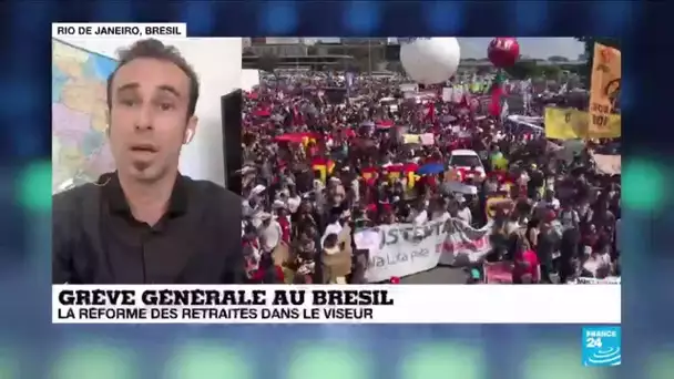 Le Brésil paralysé par la grève générale contre la réforme des retraites