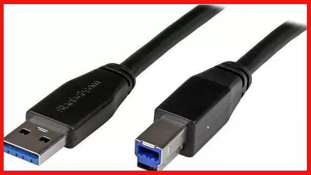 StarTech.com 30ft USB 3.0 USB-A to USB-B Cable - M/M - Active - USB Type-A to USB Type-B Cable -