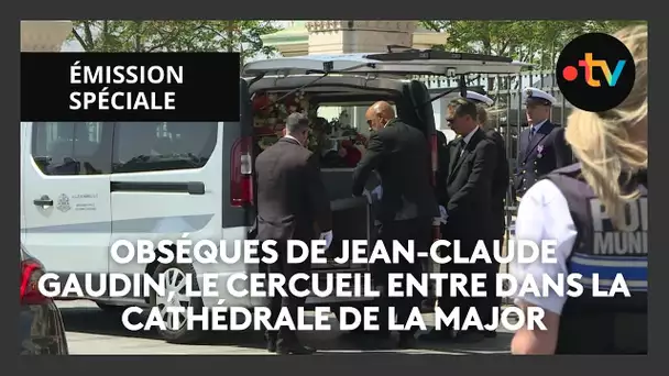Obsèques de Jean-Claude Gaudin, le cercueil entre la cathédrale de la Major
