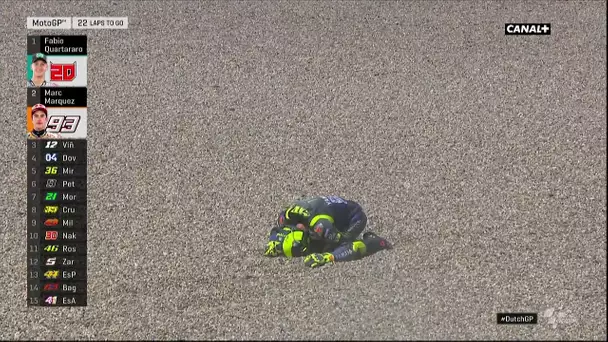 La chute de Valentino Rossi