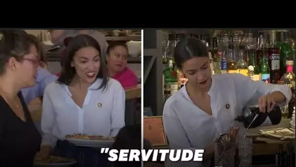 Alexandria Ocasio-Cortez repasse derrière le bar pour réclamer la hausse du salaire des serveurs