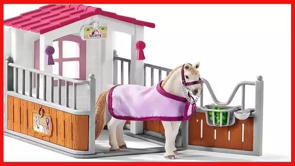 Schleich Horse Club, 12-Piece Playset, Horse Toys for Girls and Boys 5-12 years old Horse Stall