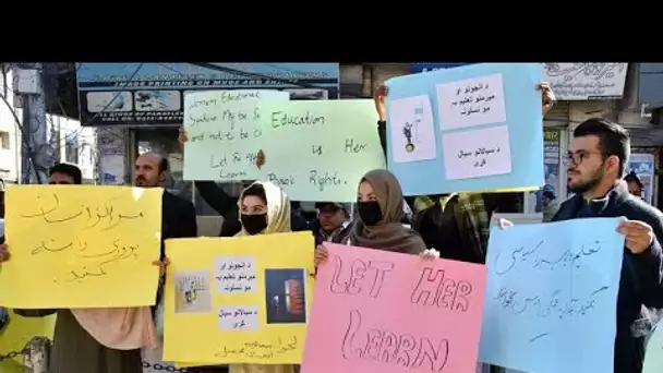 Interdiction d'aller à l'université : les jeunes Afghanes manifestent pour leur droit à l'…