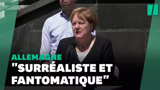 Inondations en Allemagne: Choquée, Angela Merkel peine à décrire les dégâts