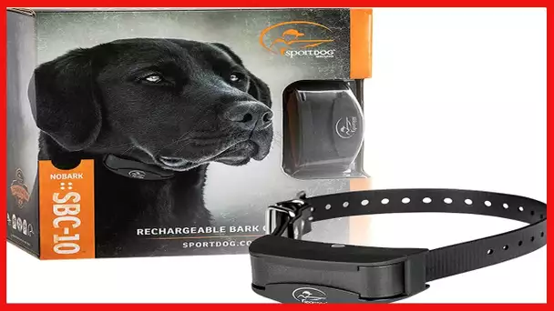 SportDOG Brand NoBark 10 Collar - Rechargeable, Programmable Bark Collar - Waterproof & Submersible