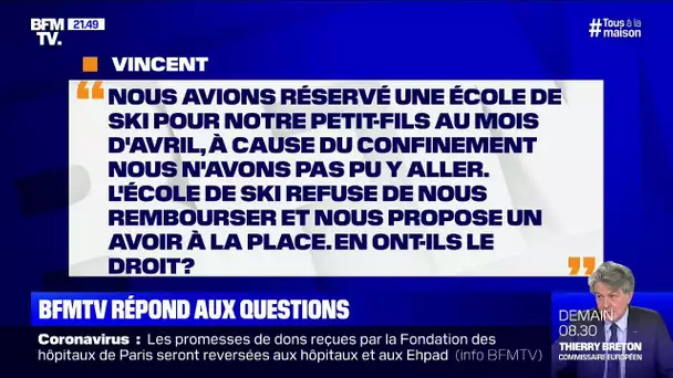 L'école de ski refuse de nous rembourser et nous propose un avoir. En ont-ils le droit ?