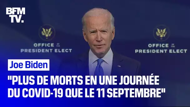 Covid-19: selon Joe Biden, "il y a eu plus de morts en une journée que le 11 septembre"