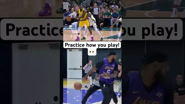 We knew we’d seen this before.. from practice to the game! #LakersAllAccess🔥👀|#Shorts