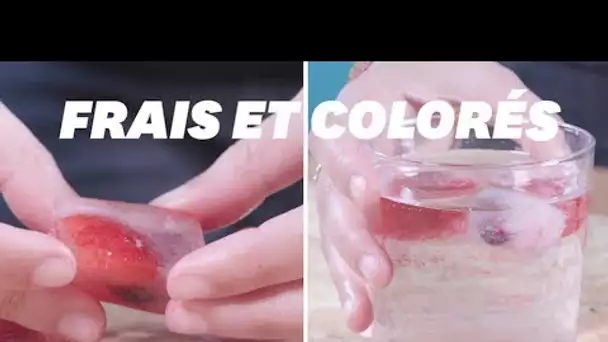 Pendant la canicule, voici la recette idéale de glaçons pour colorer vos apéritifs