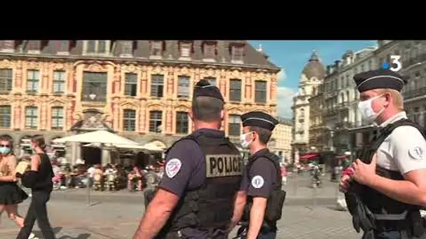 Port du masque obligatoire. Contrôles de police et verbalisations à Lille