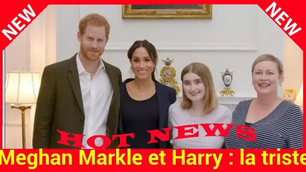 Meghan Markle et Harry : la triste nouvelle qui endeuille leur bonheur