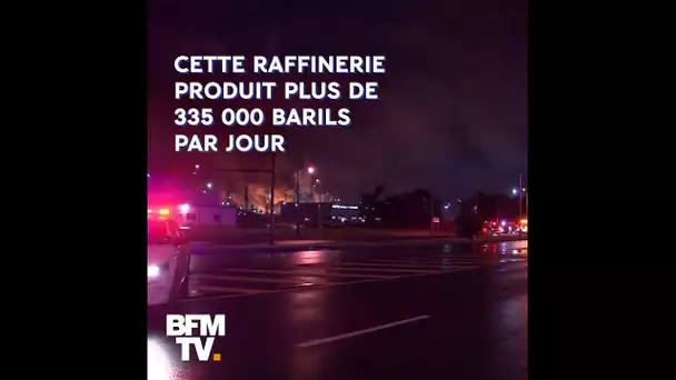 Un incendie impressionnant ravage une raffinerie à Philadelphie