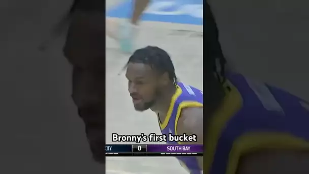 Bronny scores the first bucket of the season for the South Bay Lakers