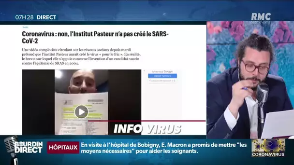 Attention aux fake-news: Non, l'Institut Pasteur n'a pas crée le covid19!