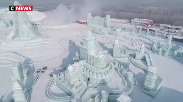 Chine : ville de glace et bain glacé à Harbin