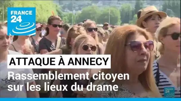 Attaque d'Annecy : un rassemblement citoyen sur les lieux du drame en soutien aux victimes