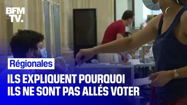 Des Français nous expliquent pourquoi ils n’ont pas été voter au premier tour des régionales