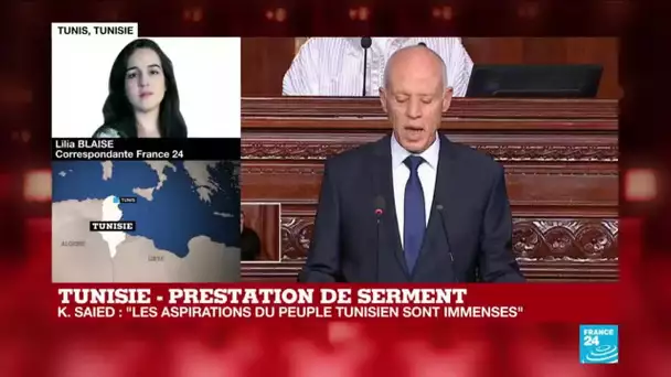 Prestation de serment de Kaïs Saïed, président tunisien : "Un moyen de se présenter aux Tunisiens"