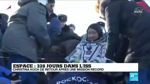 L'astronaute Christina Koch revient "heureuse" sur Terre, après 11 mois à bord de l'ISS