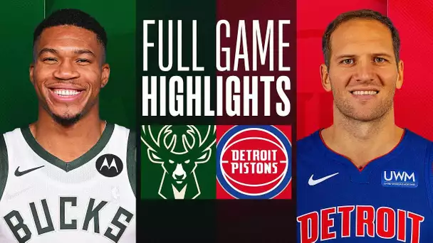 BUCKS at PISTONS | FULL GAME HIGHLIGHTS | January 22, 2024