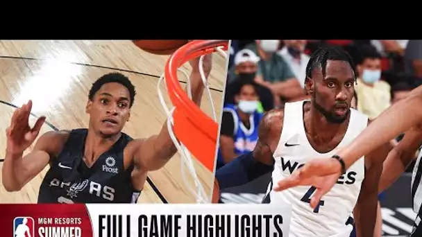 SPURS at TIMBERWOLVES | NBA SUMMER LEAGUE | FULL GAME HIGHLIGHTS