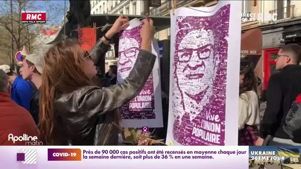 Présidentielle : à Paris, des milliers de personnes rassemblées pour soutenir Jean-Luc Mélenchon