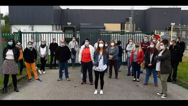 Une manifestation en plein confinement contre la liquidation du site Hafner d'Estillac