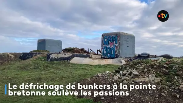 Le défrichage de bunkers à la pointe bretonne soulève les passions