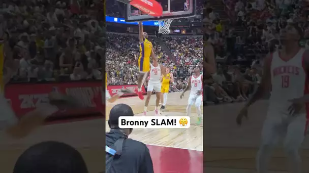 Bronny James throws it DOWN off the Dalton Knecht dime! 🔥 | #Shorts