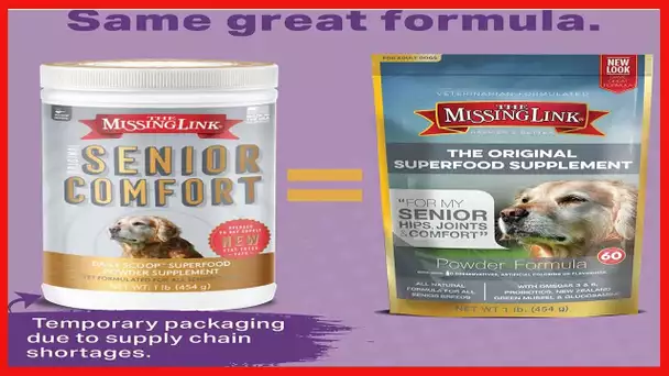 The Missing Link Original Veterinarian Formulated Aging Dog Superfood Supplement Powder - Omegas