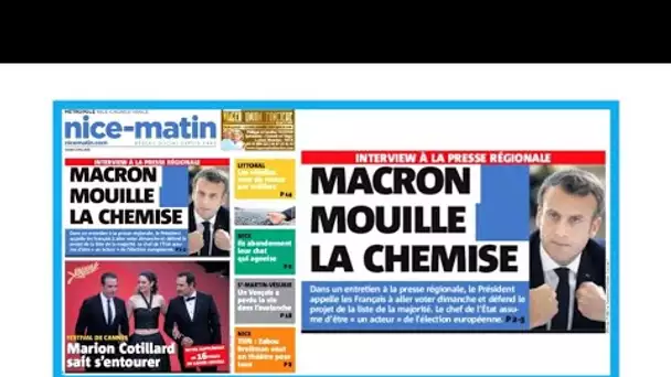 Elections européennes: Emmanuel Macron "mouille la chemise"