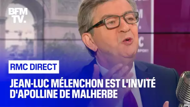 Jean-Luc Mélenchon face à Apolline de Malherbe en direct