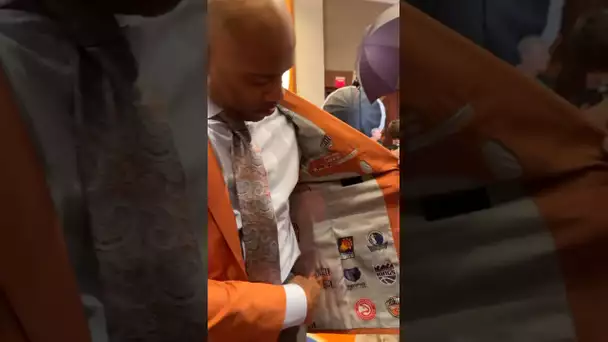 Vince Carter’s basketball journey is shown on his Orange Jacket! 👏 | #Shorts