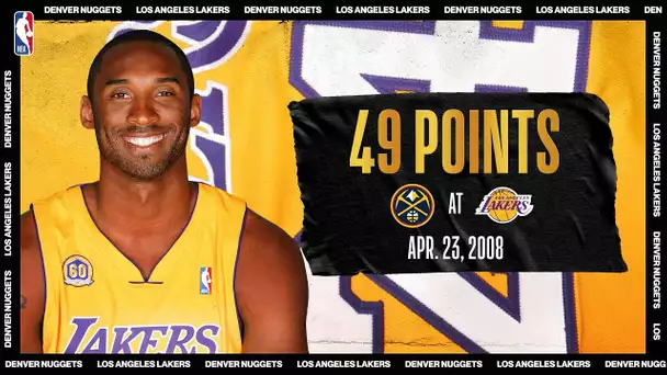 Nuggets @ Lakers: Kobe's 49 PTS leads LAL in Game 2 (April 23, 2008) #NBATogtherLive #20HoopClass