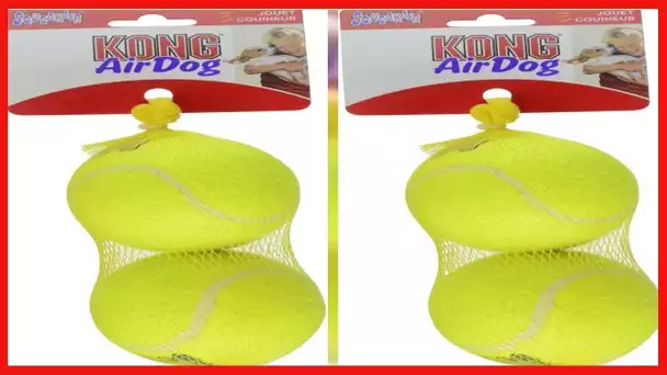 KONG Air Dog Squeakair Dog Toy Tennis Balls, Large 2-Balls