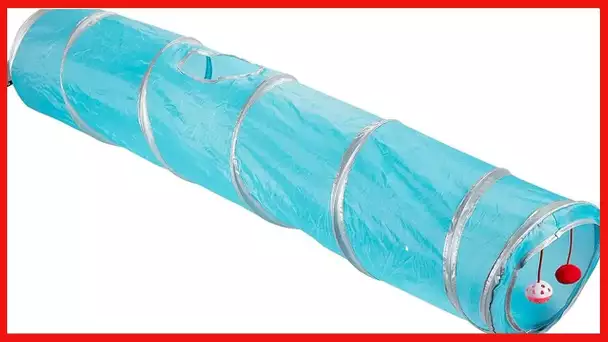 Juvale Small Pet Agility Play Tunnel Tube, Pet Toy for Tiny Dogs, Cats, Rabbits (47 x 9.75 in)