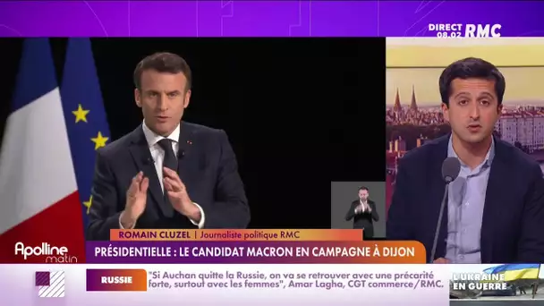 Présidentielle : le candidat Emmanuel Macron entre en campagne à Dijon