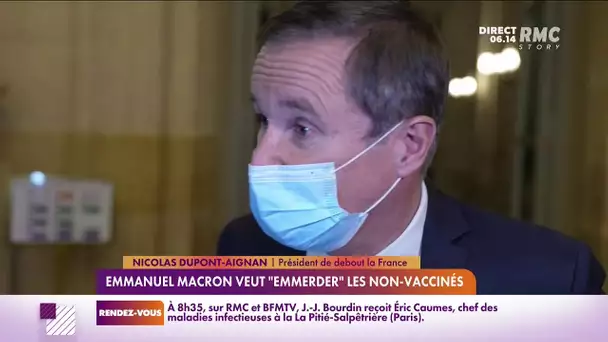 Emmanuel Macron veut "emmerder" les non-vaccinés