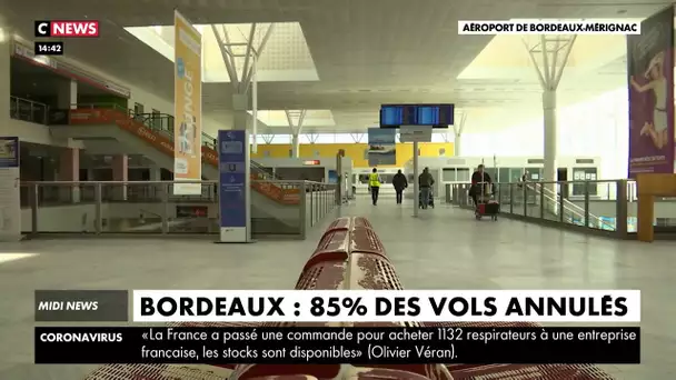 Bordeaux : 85 % des vols annulés à l'aéroport de Mérignac