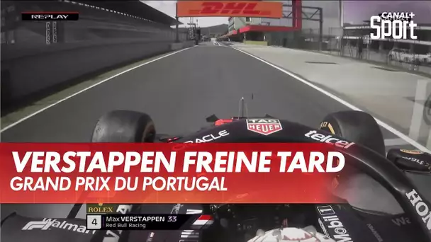 Verstappen à fond dans les stands !!!