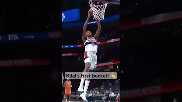 #7 overall pick Bilal Coulibaly with his FIRST preseason points! 🔥 Live on the NBA App | #Shorts