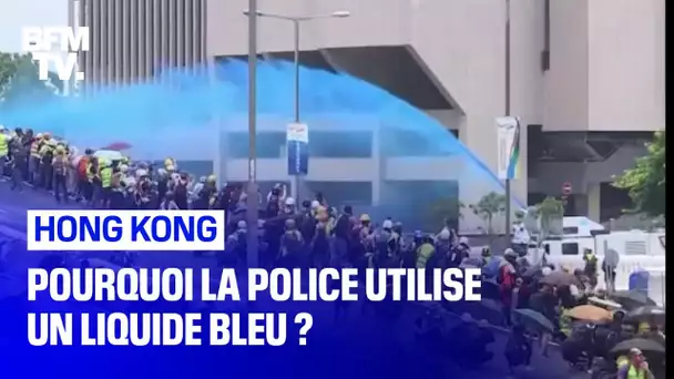 Hong Kong: pourquoi la police asperge les manifestants d'un liquide bleu ?