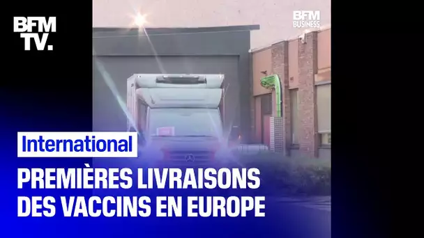 Covid-19: les premiers vaccins quittent l'usine Pfizer pour être distribués dans l'Union Européenne