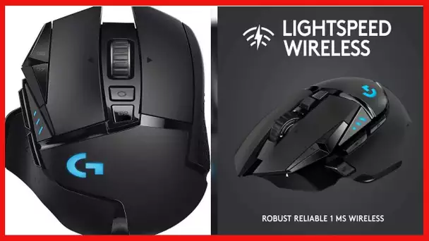 Logitech G502 Lightspeed Wireless Gaming Mouse with Hero 25K Sensor, PowerPlay Compatible, Tunable