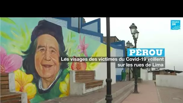 Pérou : les visages des victimes du Covid-19 veillent sur les rues de Lima