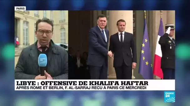 Emmanuel Macron reçoit le Premier ministre libyen Fayez al-Sarraj