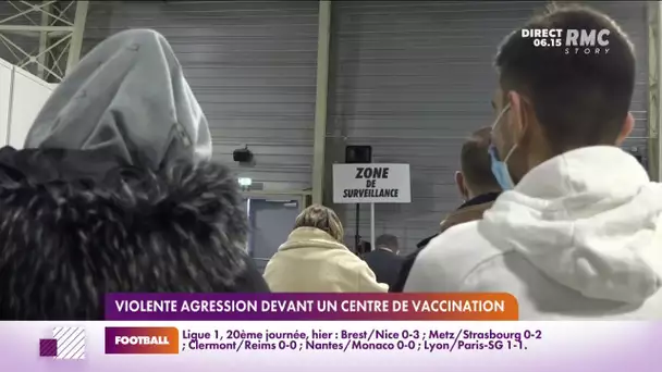 Violente agression devant un centre de vaccination