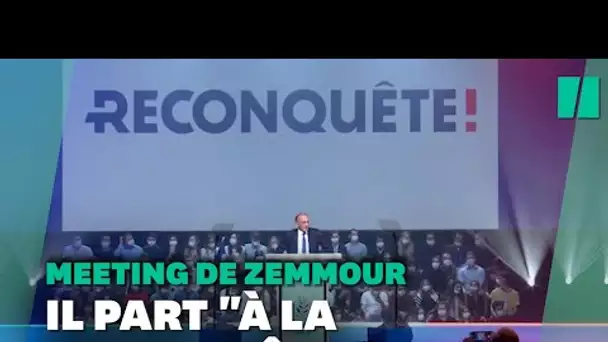 Lors de son meeting, Éric Zemmour lance son parti "Reconquête!"